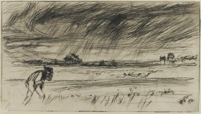 De storm, 1861 door James Abbott McNeill Whistler